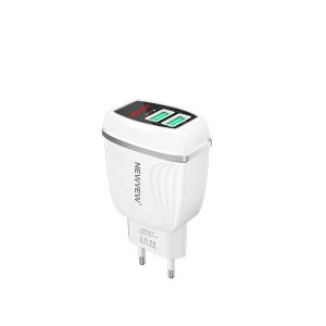 Usb Charger 5V2.1 2-Port EU Plug NV-A0128