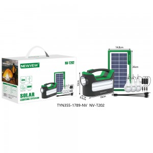 NEWVEW Solar Lighting System with  Lamp Bead 9V/3.5W Polycrystalline Solar Panel Lead-Acid Battery