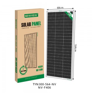 NEWVEW NV-F406 Monocrystalline Silver Aluminum Frame Solar Panel with 0.9m Line+ Battery Clips