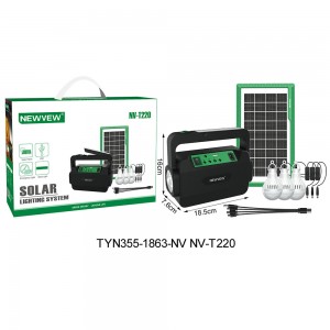 NV-T220 NEWVEW  Solar Rechargeable Lighting System