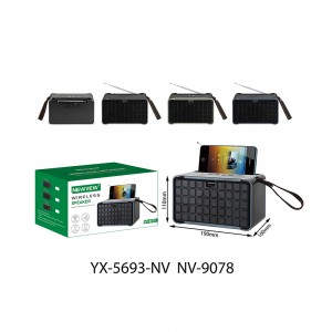 NV-9078 NEWVEW ABS Portable Mini Wireless Speaker with Phone Stand