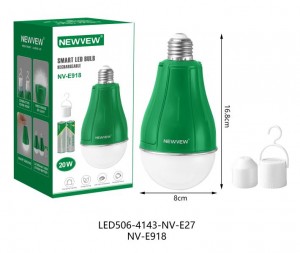 NV-E918螺口 2X1200mah NEWVEW SMART LED BULB RECHARGEABLE