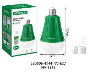 NV-E919螺口 3x1200mah NEWVEW SMART LED BULB BECHARGEABLE