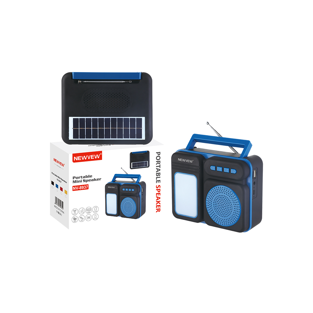 Free sample for Bluetooth Speaker With Mic - ABS Portable Mini Speaker with 5.5V1W Solar Panel NV-8937 – TAIGE