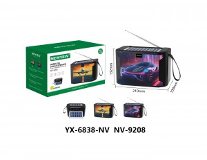 NV-9208 NEWVEW WIRELESS SOLAR SPEAKER