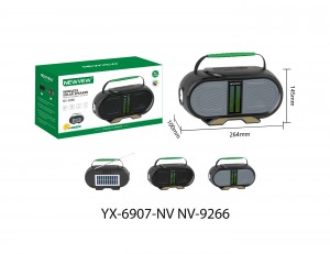 NV-9266 NEWVEW WIRELESS SOLAR SPEAKER