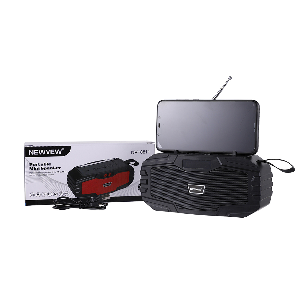 OEM Manufacturer Box Speaker - NV-8811  1200mAh  Speaker with Aerial Bluetooth/ USB/TF/AUX/FM /MIC  Mobile Holder  – TAIGE