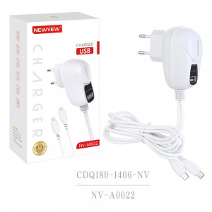 Rapid Delivery for Dual Micro Usb Cable – NV-A0022 Power Adapter Charger Built-In 2 in 1 – NEWVEW