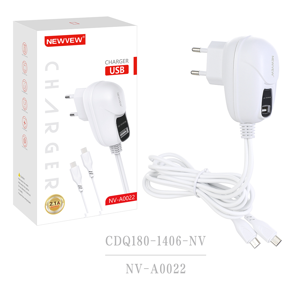 OEM China Mobile Charger Data Cable - NV-A0022 Power Adapter Charger Built-In 2 in 1 – TAIGE