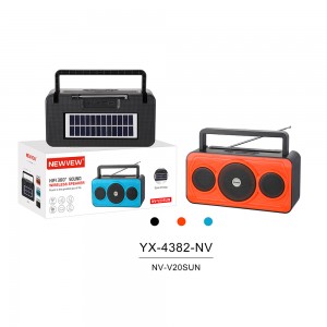 NV-V20SUN ABS Solar Portable Mini Speaker  with Bluetooth
