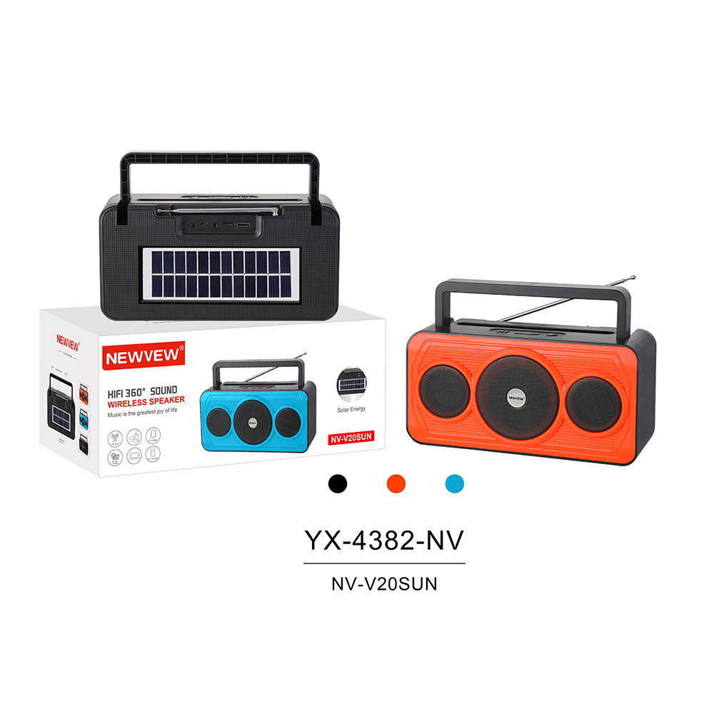 Cheap price Portable Speaker - NV-V20SUN ABS Solar Portable Mini Speaker  with Bluetooth – TAIGE