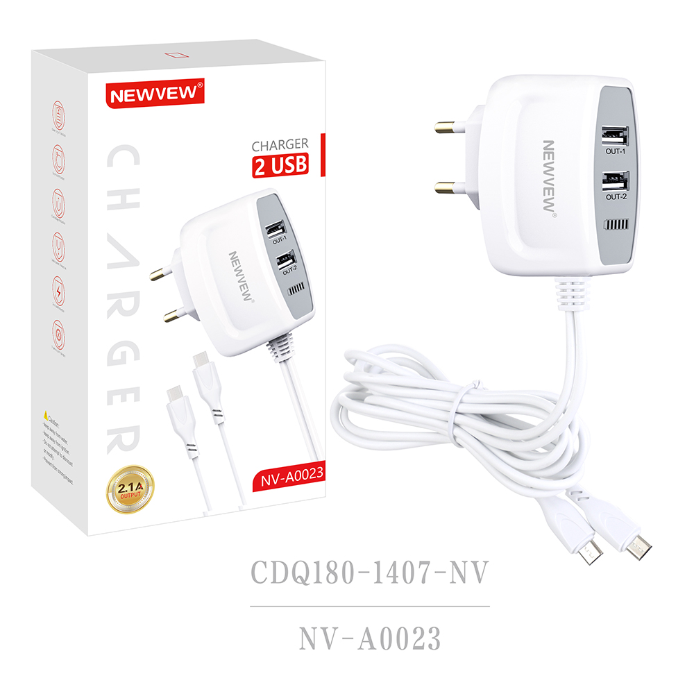 Best-Selling Usb 3 Charger - Power Adapter Charger with Built-In 2 in 1 V8/TYPE-C Charging Wire NV-A0023 – TAIGE