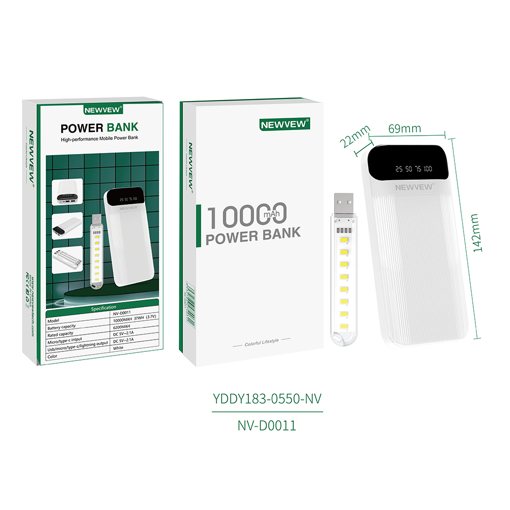 Portable Power Bank Charger External Battery 10000mAh NV-D0011 Featured Image