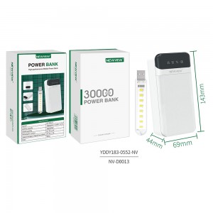 30000mAh Portable Power Bank with Digital Display NV-D0013