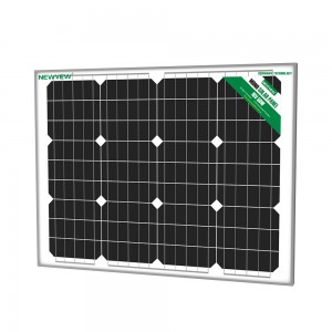 NV-F403 NEWVEW Monocrystalline Silver Aluminum Frame Solar Panel with 0.9m Line+ Battery Clips