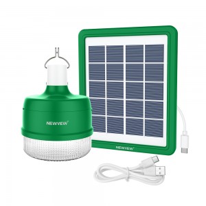 NV-T207 DC5V 30W Solar Lighting System with 5V/2W Polycrystalline Solar Panel TYPE-C Port