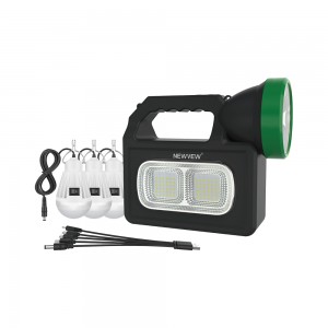 NV-T214 Solar Lighting System with  3W Aluminium Lamp Head 5.5V/2W Solar Panel