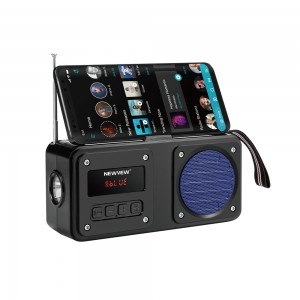 Portable Mini Speaker with Solar Panel Flashlight NV-8975