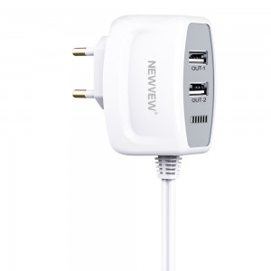 Power Adapter Charger with Built-In 2 in 1 V8/TYPE-C Charging Wire NV-A0023