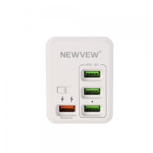 Power Adapter Charger with USB*4 Switch Fast/Normal Charge NV-A0121