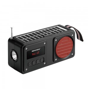 Portable Mini Speaker with Solar Panel Flashlight NV-8975