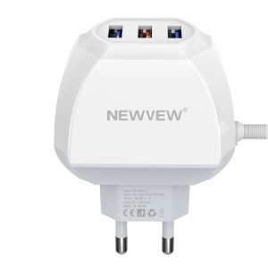 NV-A0032 3*USB  Adapter Charger Built-In V8 Charging Wire