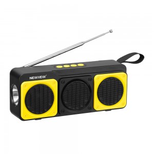 ABS Portable Wireless Speaker With Solar Panel NV-9006