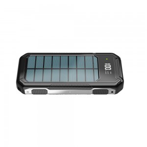 Portable Power Bank with Solar Panel Built-In Charging Wire NV-D0016