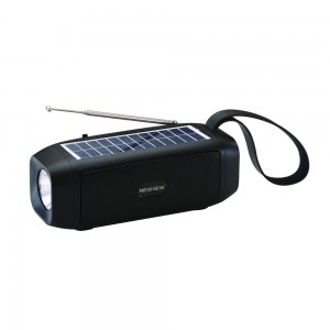 Portable Mini Speaker with External Antenna Solar Panel NV-8838B