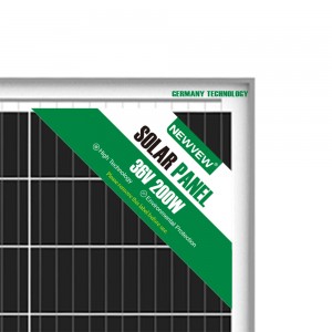 NEWVEW NV-F406 Monocrystalline Silver Aluminum Frame Solar Panel with 0.9m Line+ Battery Clips
