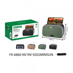 NV-9202MINISUN NEWVEW WIRELESS SOLAR SPEAKER