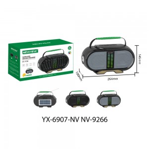 NV-9266 NEWVEW WIRELESS SOLAR SPEAKER